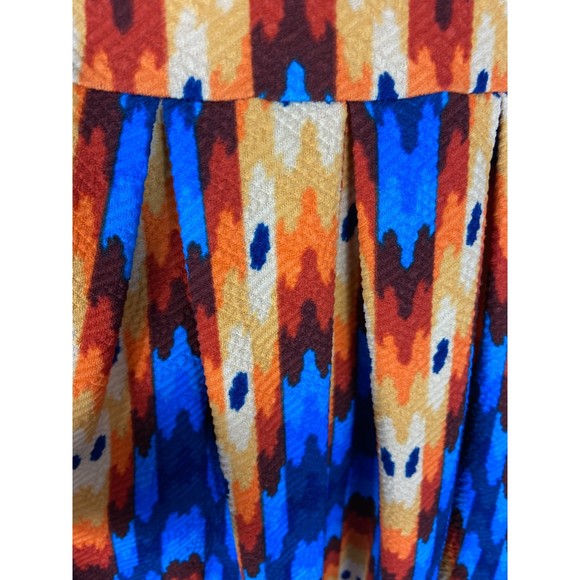 LULAROE Dress Size XSmall Stretchy Dress with Hidden Side Pockets Zipper Flared - Picture 6 of 9